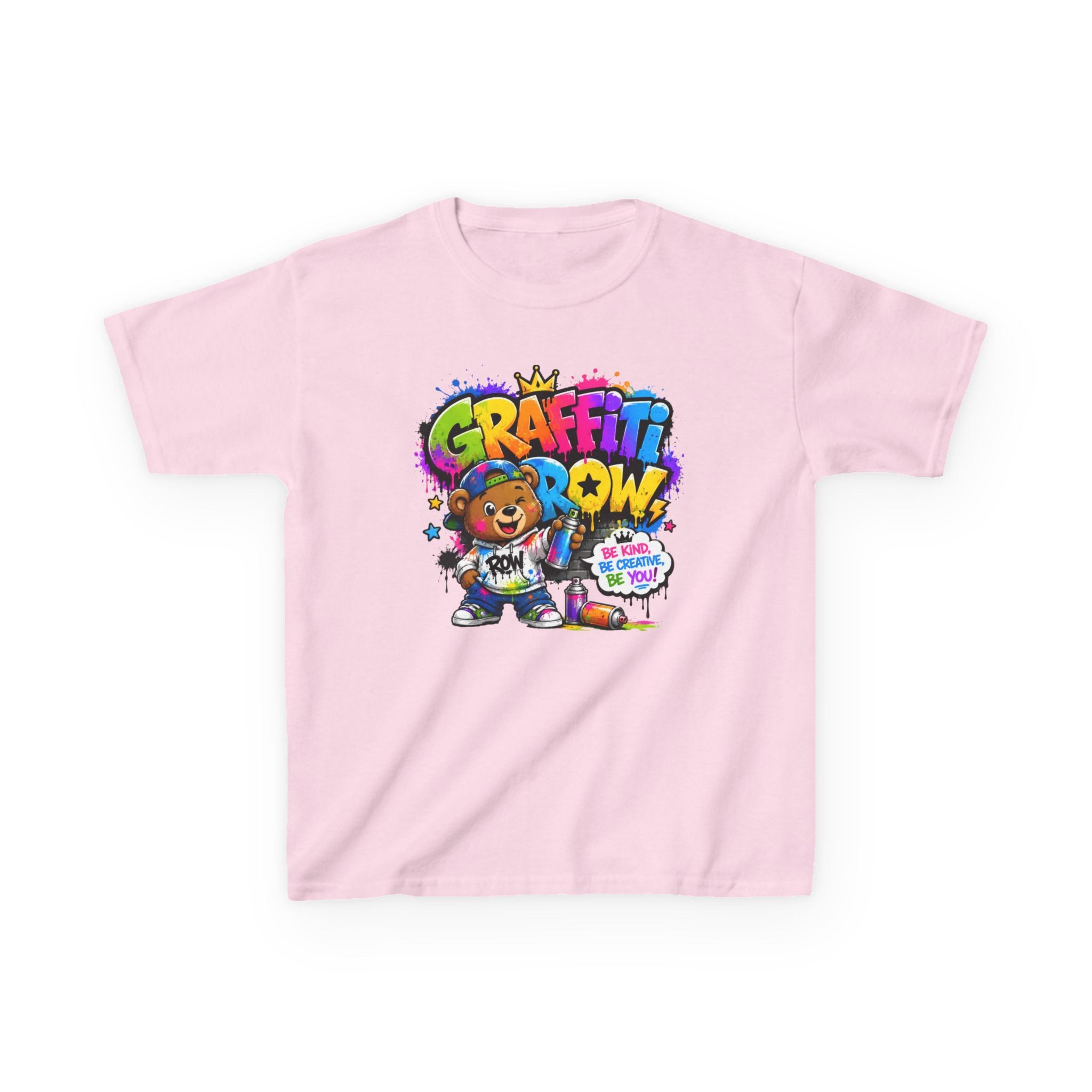 Kids Graffiti Bear T-Shirt — Colorful 'Graffiti Grow' Street Art Tee