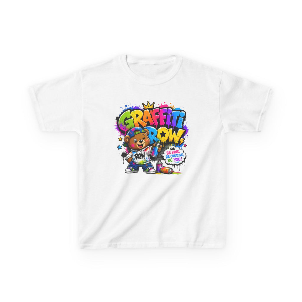 Kids Graffiti Bear T-Shirt — Colorful 'Graffiti Grow' Street Art Tee