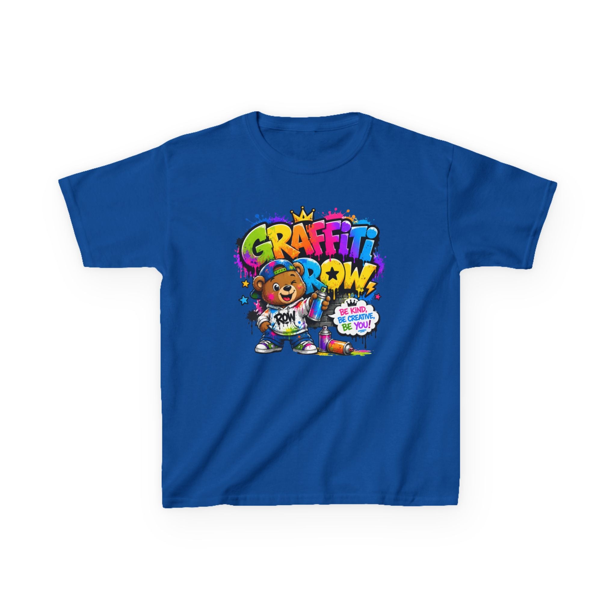Kids Graffiti Bear T-Shirt — Colorful 'Graffiti Grow' Street Art Tee