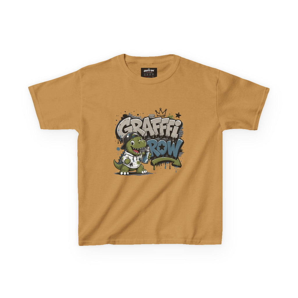 Kids Tee — "Graffiti Grow" Dinosaur Street Art Shirt