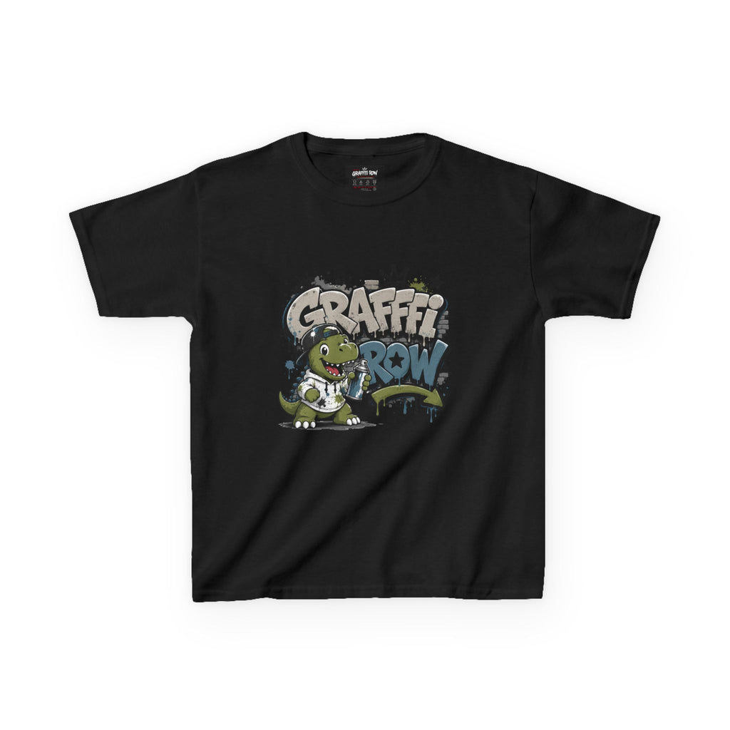 Kids Tee — "Graffiti Grow" Dinosaur Street Art Shirt